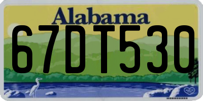 AL license plate 67DT530