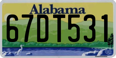 AL license plate 67DT531