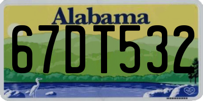 AL license plate 67DT532