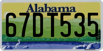 AL license plate 67DT535