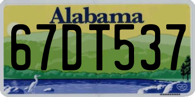 AL license plate 67DT537