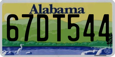 AL license plate 67DT544