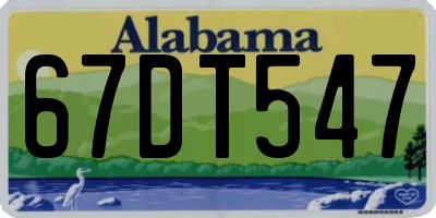 AL license plate 67DT547