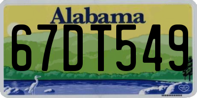 AL license plate 67DT549