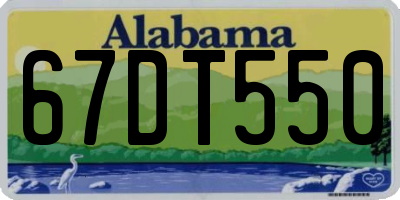 AL license plate 67DT550