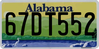 AL license plate 67DT552