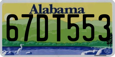 AL license plate 67DT553