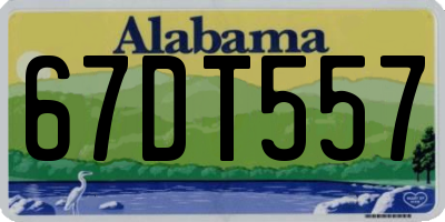 AL license plate 67DT557