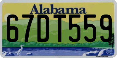 AL license plate 67DT559