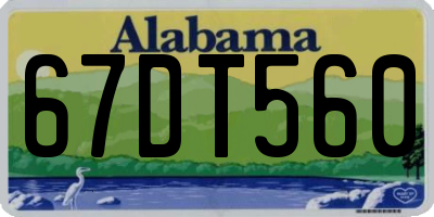 AL license plate 67DT560