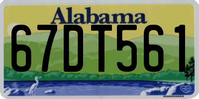 AL license plate 67DT561