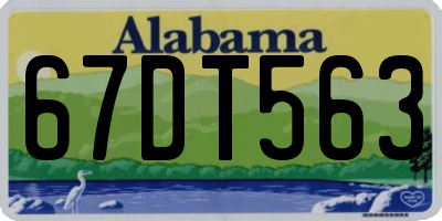 AL license plate 67DT563