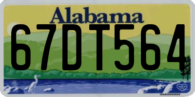 AL license plate 67DT564