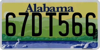 AL license plate 67DT566