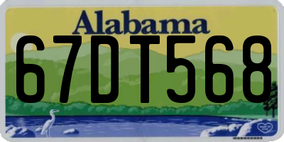 AL license plate 67DT568