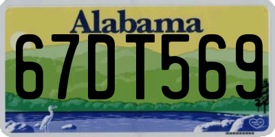 AL license plate 67DT569