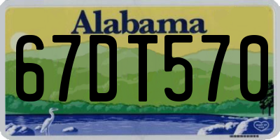 AL license plate 67DT570