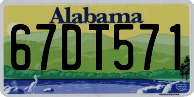 AL license plate 67DT571