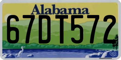 AL license plate 67DT572