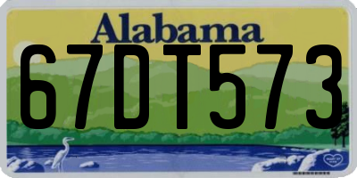 AL license plate 67DT573