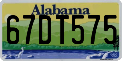 AL license plate 67DT575