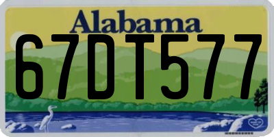 AL license plate 67DT577