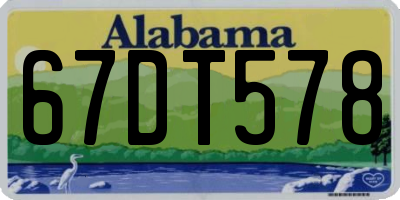 AL license plate 67DT578