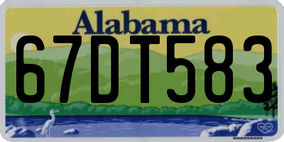 AL license plate 67DT583