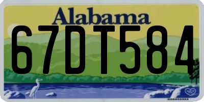 AL license plate 67DT584