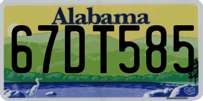 AL license plate 67DT585