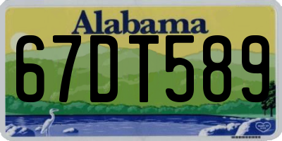 AL license plate 67DT589