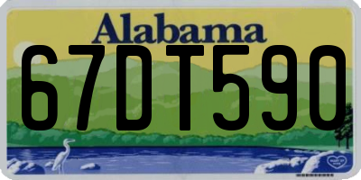 AL license plate 67DT590