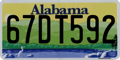 AL license plate 67DT592