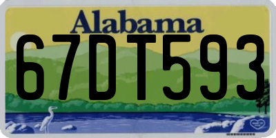 AL license plate 67DT593