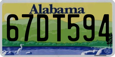 AL license plate 67DT594