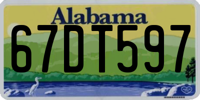 AL license plate 67DT597