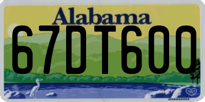 AL license plate 67DT600