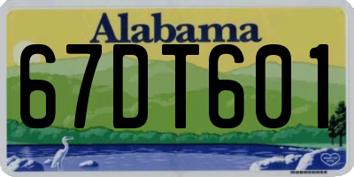 AL license plate 67DT601