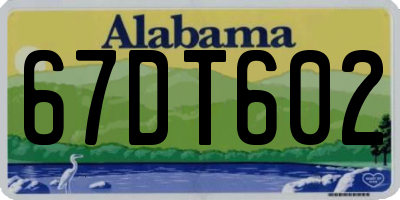 AL license plate 67DT602