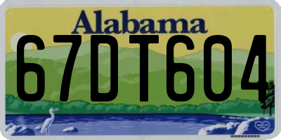 AL license plate 67DT604