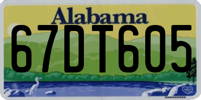 AL license plate 67DT605