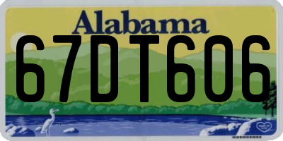 AL license plate 67DT606