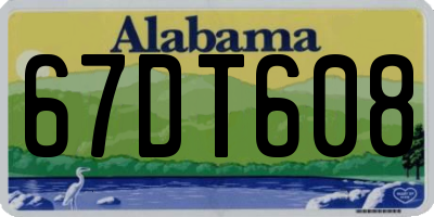 AL license plate 67DT608