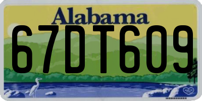 AL license plate 67DT609