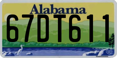 AL license plate 67DT611