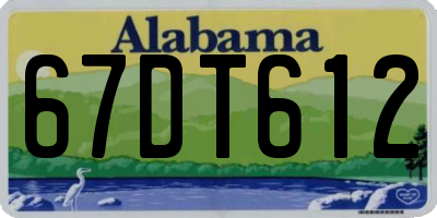 AL license plate 67DT612