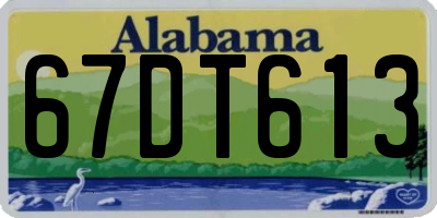 AL license plate 67DT613