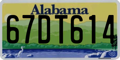 AL license plate 67DT614