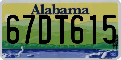 AL license plate 67DT615