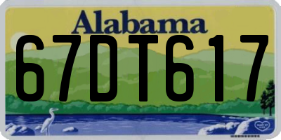 AL license plate 67DT617